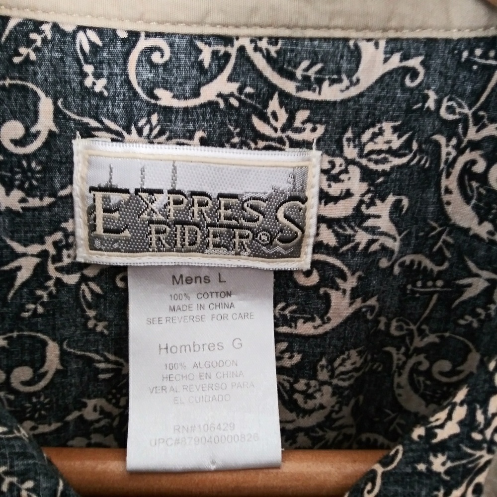 *Sold* Express Rider Mens Button Down Shirt - Picture 3 of 3